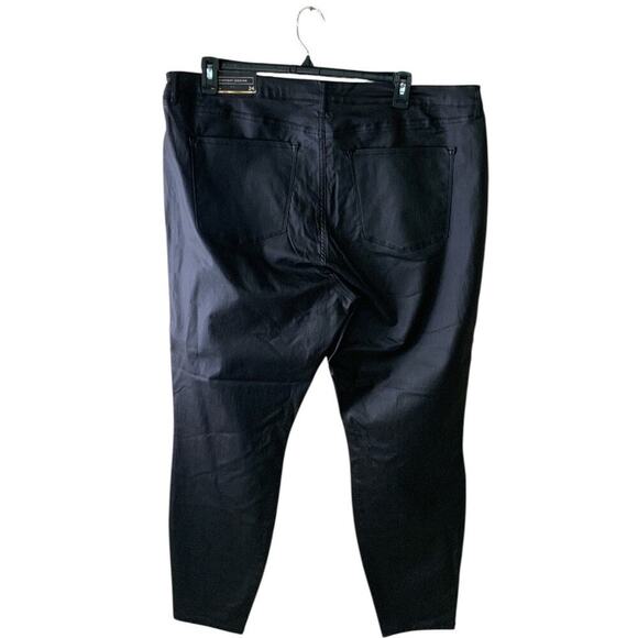 Refuge Pants Womens 24 Flat Front High Rise Skintight Legging Stretch Dark Wash - Picture 5 of 11